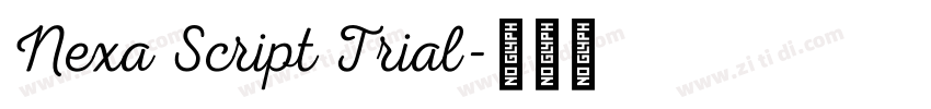 Nexa Script Trial字体转换